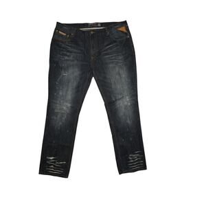OG Jeans Men's Distressed Straight Leg Denim – Size 38x30 | Y2K Streetwear Style